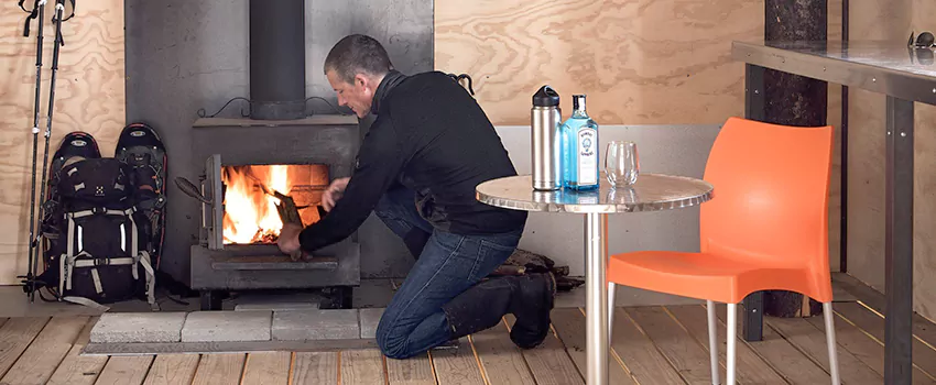 Open Hearth Wood Fireplace Installation in Noranda, QC